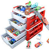 Mattel赛车 汽车总动员3玩具车 麦昆 板牙 麦大叔 合金玩具小车模套装 4层停车场+20个总动员