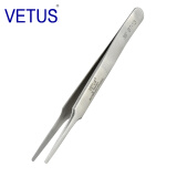 VETUS 高精密镊子ST-11 38度 （140mm）不锈钢防磁防酸镊子 钟表维修工具燕窝挑毛镊子 38度 ST-13  扁圆型  120mm