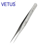 VETUS 高精密镊子ST-11 38度 （140mm）不锈钢防磁防酸镊子 钟表维修工具燕窝挑毛镊子 38度 ST-10  短尖型  110mm