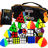 圣手异形魔方三阶二四五阶套装比赛专用镜面斜转金字塔五魔方顺滑玩具 豪华17件套装