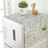 巧林儿冰箱防尘罩盖布文艺大方格布艺单开门冰箱罩对开门罩洗衣机套帘子 欧式风情 单开门/滚筒洗衣机（55*130cm）