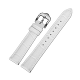 尼尚（Nesun）牛皮表带手表配件 女表皮带 通用链接 均适用 20mm 16mm 16mm半光白