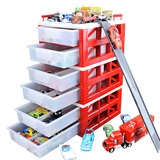 Mattel赛车 汽车总动员3玩具车 麦昆 板牙 麦大叔 合金玩具小车模套装 总动员停车场-6层-不含车