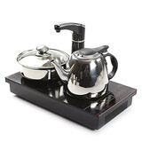 佳铖 洪 悦 平底电磁炉茶具自动上水电热水壶套装烧水壶电磁茶炉三合一大功率茶台嵌入式 整套黑晶电磁炉37*20cm