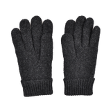 卡蒙（kenmont）羊毛手套男冬天户外防寒加厚保暖针织毛线手套分指五指手套骑车2805 深灰色