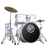 迈斯MES架子鼓成人5鼓4镲儿童初学者入门爵士鼓Q7专业演奏 5鼓 2镲 白色 Q7架子鼓+大礼包