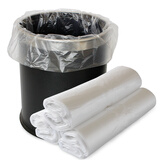 悦达给力 物业平口垃圾袋 单位物业搬家卫生塑料袋 加厚环保分类清洁袋子 商用 家用平口白色50*60cm 100只