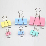 【多型号】金属夹子 长尾夹 燕尾夹 彩色资料夹 票据夹子 桌面文件推力夹 41mm 24只装