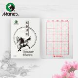 马利(Marie's)书画宣纸8k30张附赠毛毡 国画专用纸初学者毛笔练习生宣纸 学生书法创作绘画宣纸Z53208