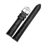 尼尚（Nesun）牛皮表带手表配件 女表皮带 通用链接 均适用 20mm 16mm 20mm半光黑