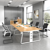 创戈 会议桌椅组合长桌简约现代办公桌员工培训桌洽谈桌办公家具 4.0米*1.4米