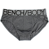 奔趣BENCHBODY男士红本命年棉质基础透气中腰三角内裤BUB2033 灰色 XL