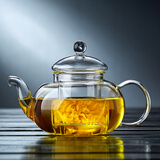 青麦 加厚玻璃功夫茶具套装家用耐高温可加热玻璃泡茶花茶壶整套组合 600ml单壶 1件