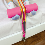 床上仰卧起坐器仰卧板家用运动健身器材收腹机腹肌训练器材减肚子 带拉力绳粉色