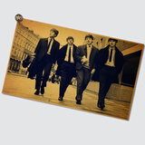 居梦坞 披头士甲壳虫乐队海报怀旧复古贴画墙面装饰海报 摇滚海报 宿舍装饰挂画 NB470 50*30