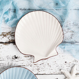 ezicok 早餐盘沙拉盘子点心盘陶瓷盘日式餐具 地中海可爱鱼盘子碟盘