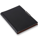 信发 TRNFA  TB-B401 办公高档笔记本高级商务记事本 仿皮复古挂坠活页记事薄办公文具（黑色）21*27.5cm