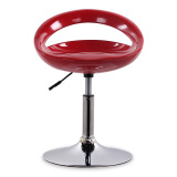 迈亚家具时尚吧台椅 酒吧椅 前台椅子 吧台椅子 高脚凳 可升降旋转餐椅 大红色矮款.