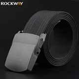 ROCKWAY战术腰带男休闲百搭裤带军风加硬快干尼龙皮带  黑色(铁骑) (125cm)L