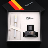 毕加索钢笔少女玫瑰986艾琳钢笔女特细0.38财务笔 男女士礼品钢笔 T86珍珠白钢笔+墨水套装