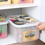 家の物语（KATEI STORY）日本进口大号保鲜盒冰箱收纳盒食品级水果蔬菜储物米箱杂粮密封盒 透明 9.3L 单件装