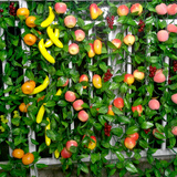 豫之韵仿真花艺假花藤条客厅仿真水果葡萄叶藤蔓花塑料摆件婚庆装饰花壁 18种水果一样一条（共18条）