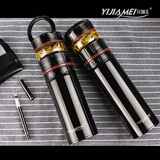 宜加美（YIJIAMEI） 宜加美保温杯男女商务茶水分离泡茶杯便携不锈钢旋转分离水杯 W625 420ml黑色