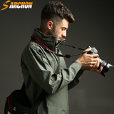 S.archon 春秋季户外男军迷软壳战术风衣外套登山服防风耐磨夹克 灰绿色(冬季加绒) L