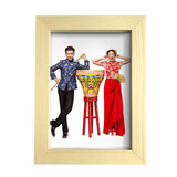 絮之家 实木相框挂墙A3照片墙大尺寸客厅A4相框结婚照片框12寸7寸画框 木色 20寸