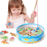 铭塔玩具 磁性钓鱼 1-3-5周岁婴幼男孩女孩早教 41条鱼+2根钓竿(桶装) 彩盒装