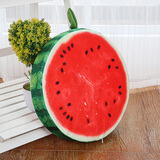 温恋（wenlian）创意仿真水果办公室圆形椅垫学生凳子坐垫可拆洗加厚海绵凳子垫 加大款西瓜 坐垫