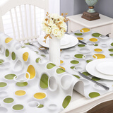 舜馨 PVC桌布防水餐桌茶几垫软玻璃塑料台布防油防烫不透明胶垫印花桌 小清新圆点1.5mm厚 90*160cm