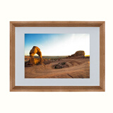 汉傲装饰材料实木大相框挂墙画框创意照片相片装饰写真框奖状框像框定制订做 柚木色 30寸（可放尺寸51x76cm）