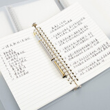 法拉蒙【开学必备】活页作业本文具a5网格小清新大学生康奈尔可拆卸笔记本子错题替芯线圈本 B5-横线 2本装