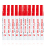 广博（GuangBo）水性可擦白板笔 黑红蓝三色可选 易擦不留痕 办公会议用品 红色10支