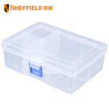 钢盾 SHEFFIELD S024011 塑料零件盒140X75X27mm收纳盒分格工具盒