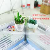 别颖 办公室铁艺花架办公桌面工位隔板置物架阳台护栏转角收纳挂架 升级款适合6cm三角架白色