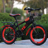 优诗诺（YOUSHINUO）儿童自行车山地车男女孩单速变速辐条一体轮可选6-8-9-15岁学生车 单速黑红+大礼包 20 寸适合125-145CM