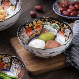 美浓烧（Mino Yaki） 日本进口-陶瓷八角碗面碗古伊万里夜明珠宫廷风摆件和风工艺 宫廷风8.1英寸-YG191