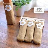 欣伊（xinyi）双层针织桌椅脚套防滑防噪音茶几家具凳子椅子保护套防滑套保护垫 卡其色(16支装)