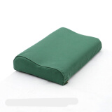晴也家纺绿色枕头7-9cm式橄榄绿枕芯枕套单人宿舍学生定型枕内务绿色枕头 深绿 硬质海绵内芯【含枕套】