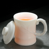 贰号（ERHAO） 德化陈清宜手工白瓷茶杯功夫茶具办公室水杯带盖个人杯/节节高杯