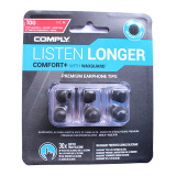 康佩来（COMPLY FOAM） 入耳式耳机C套通用隔音舒适耳帽Comply惰性慢回弹记忆海绵耳套 COMFORT+（TSx100）中号M   盒装（3对）