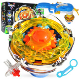 奥迪双钻（AULDEY）陀螺玩具飓风战魂6代5代战斗王剑旋陀螺剑儿童男孩竞技陀螺套装 双陀尖特化款-灼日星灵