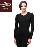 暖恋拉毛保暖内衣女士加绒基本厚上衣U领毛衣 WA-21经典拉毛 黑色 170cm/L