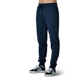 拓营者收口运动裤男士秋冬季加厚加绒束脚休闲裤针织棉质口袋拉链简约小脚哈伦裤宽松大码运动卫裤 宝蓝色 3XL-加厚不倒绒 男