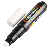 宝克荧光板专用笔 LED电子黑板荧光笔 水性可擦 POP荧光笔 10mm 白色 一支装