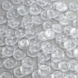 三爱 内衣垫扣暗扣 纽扣孕妇儿童透明二眼面包衣服辅料钮扣 衣服四眼扣子 二眼透明 7.5mm(30颗)