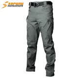 S.archon 秋冬IX7战术裤男修身裤子作训裤多口袋户外工装裤冲锋裤户外服饰 IX9灰绿色 S（腰围2尺2-2尺4）