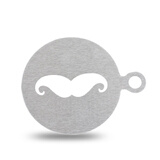 Mongdio 花式拉花咖啡模具 不锈钢图案印花模板 胡子图案 1片